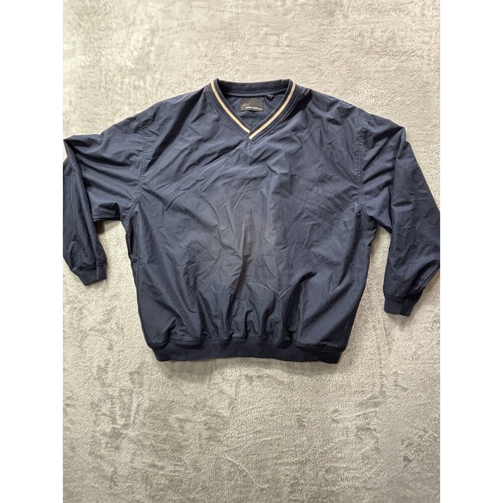 Greg Norman Men's Long Sleeve Golf Pullover Windbreaker Size XL Black (Flaw)